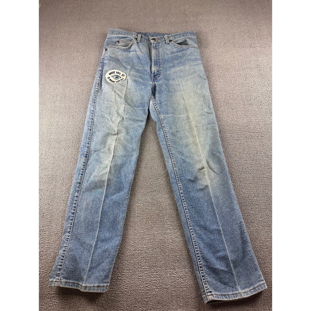 Vintage Levis 852 Jeans Men 31x30 Blue Regular Fit Stretch Denim USA Western